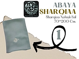 Sharqiaa Nakışlı Logo Şal - 70x200 cm | Büyük Boy Lüks Şal