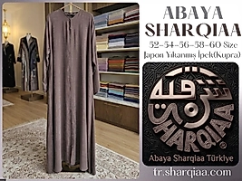 Abaya Sharqiaa Yıkanmış İpek (Kupra) Abaya – Şal Dahil Lüks Tesettür Ferace