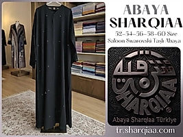 Abaya Sharqiaa Saloon Swarovski Taşlı Abaya – Şal Dahil Lüks Tesettür