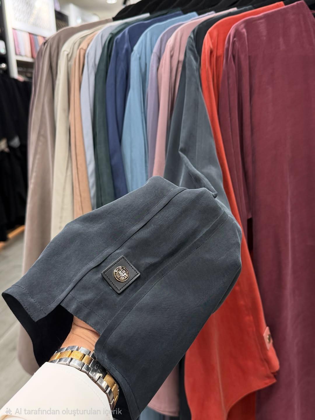 Abaya Sharqiaa Yıkanmış İpek (Kupra) Abaya – Şal Dahil Lüks Tesettür Ferace