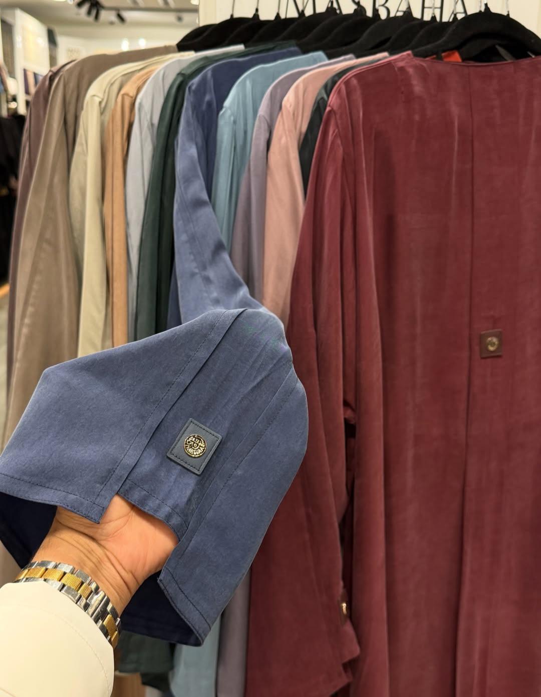 Abaya Sharqiaa Yıkanmış İpek (Kupra) Abaya – Şal Dahil Lüks Tesettür Ferace